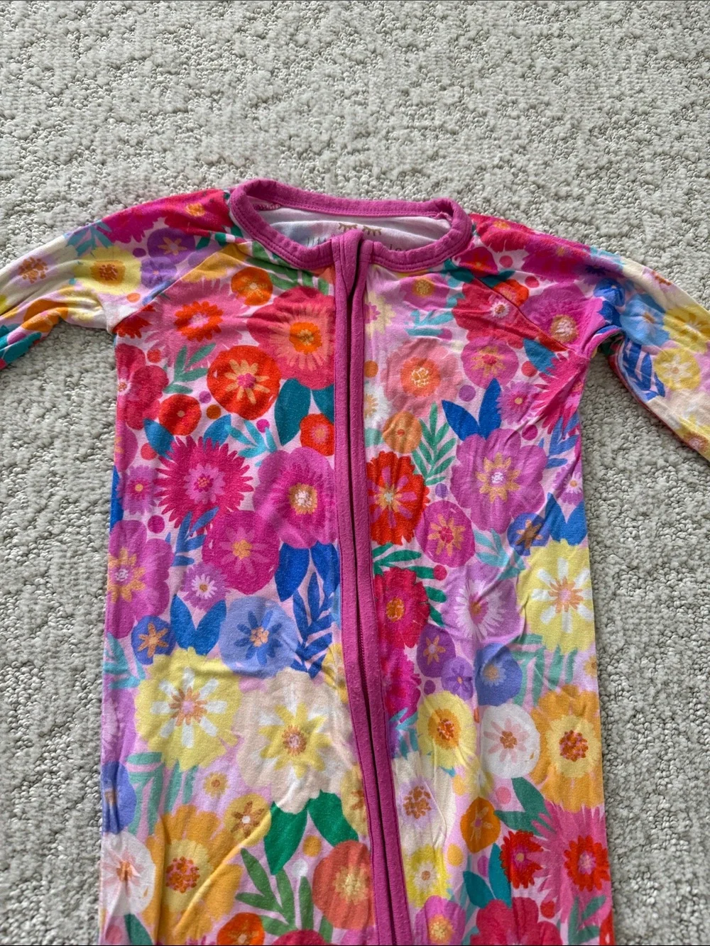 Little Sleepies Rainbow Blooms Zippy